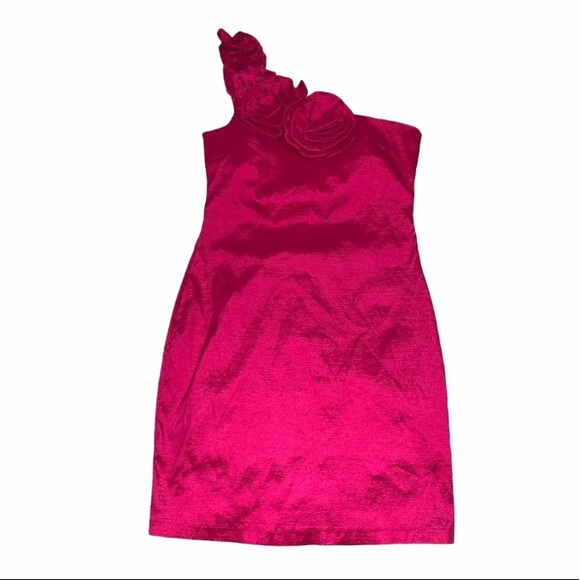 AX Paris Dresses & Skirts - AX Paris NWT Shiny Pink One-Shoulder Dress 10
